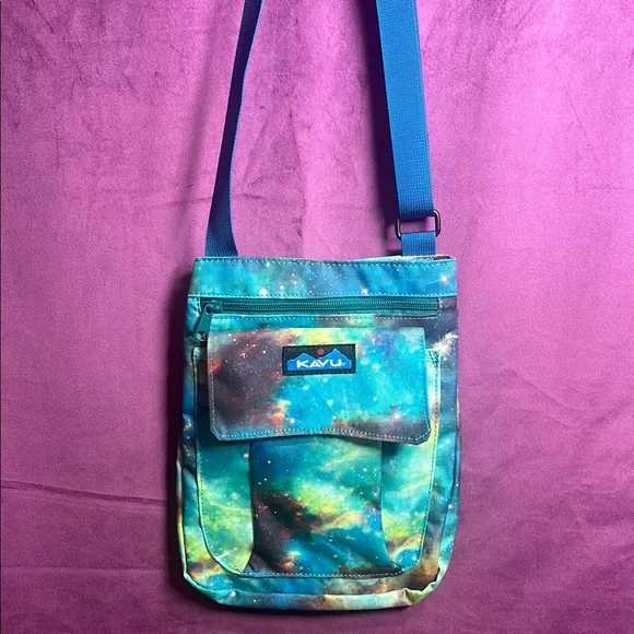 Kavu Blue Artistic Crossbody Bag - Picture 3 of 4